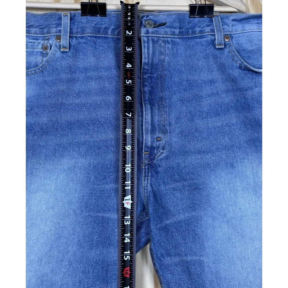 Levi's Denim Shorts Mens 42 Blue 511 Slim Fit Bermuda Cutoff Frayed Hem